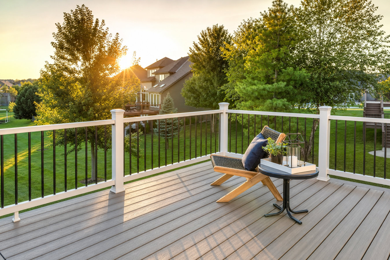 Deck railing installation